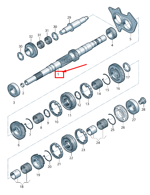 new audi q5 fy input shaft 0cs311101f original
