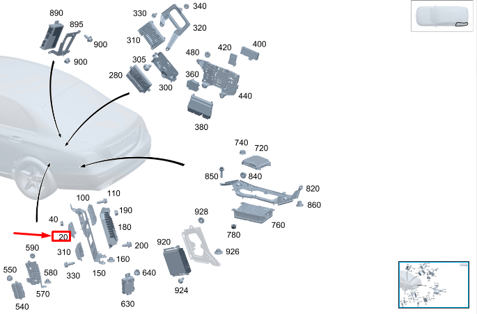 new mercedes-benz s w223 gesture control unit a2239004323 original
