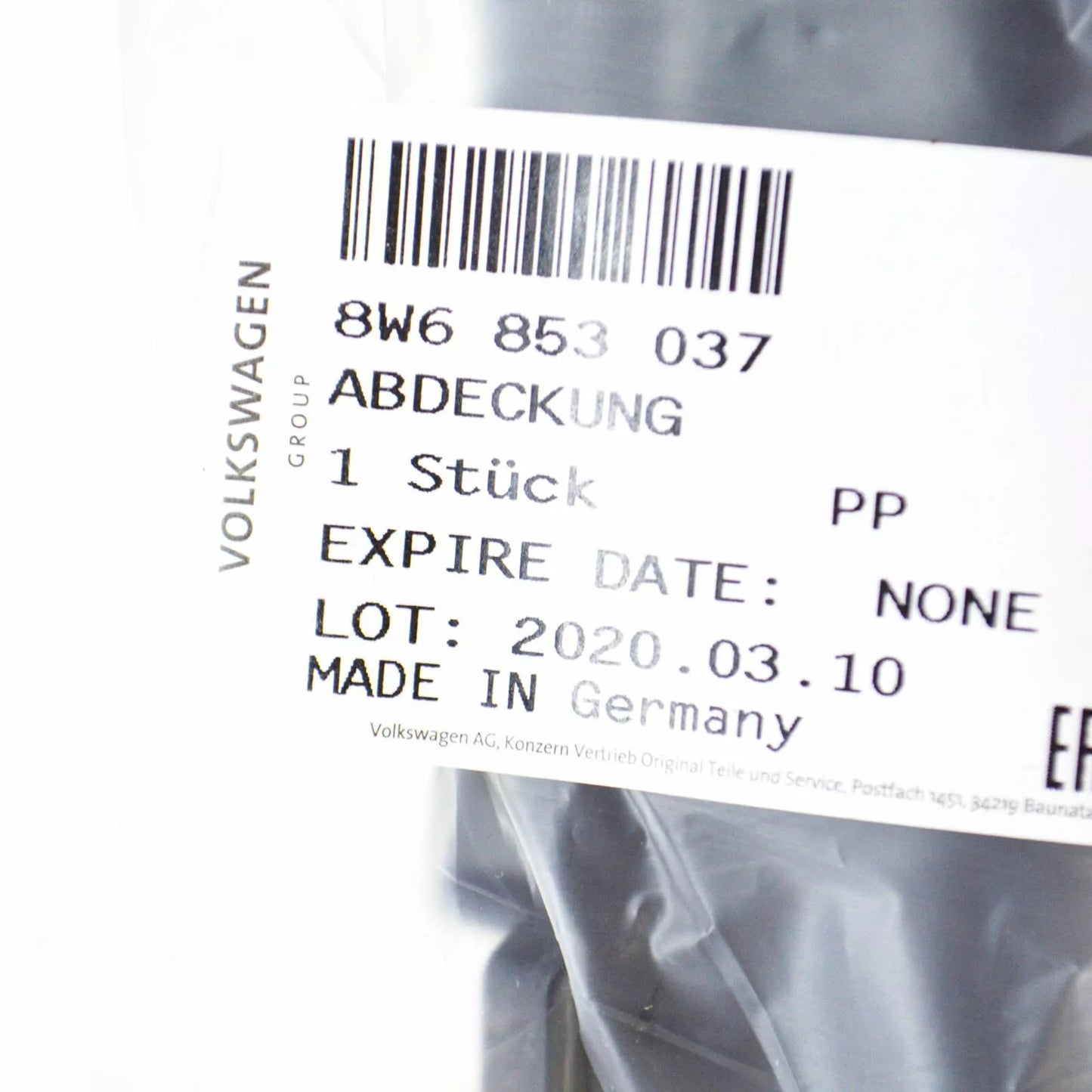 NEW AUDI A5 8W6 FRONT RADIATOR GRILLE UPPER COVER TRIM 8W6853037