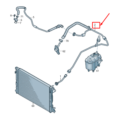 new audi q7 4m engine breather line 4m0121081bh original