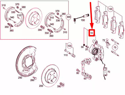 NEW MERCEDES-BENZ E W212 AMG FRONT LEFT BRAKE CALIPER A2124219798 ORIGINAL