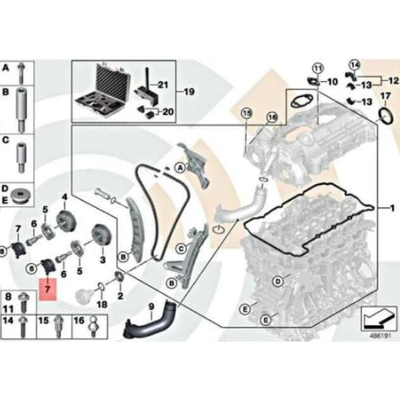 NEW BMW 1 F21 SOLENOID ACTUATOR FOR VANOS SYSTEM 11367593719 ORIGINAL