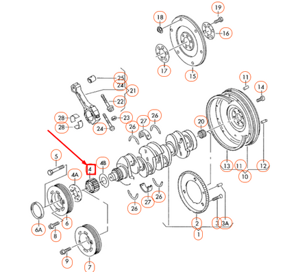 NEW AUDI A3 8P ENGINE CRANKSHAFT TOOTHED BELT PULLEY 06A105263E ORIGINAL