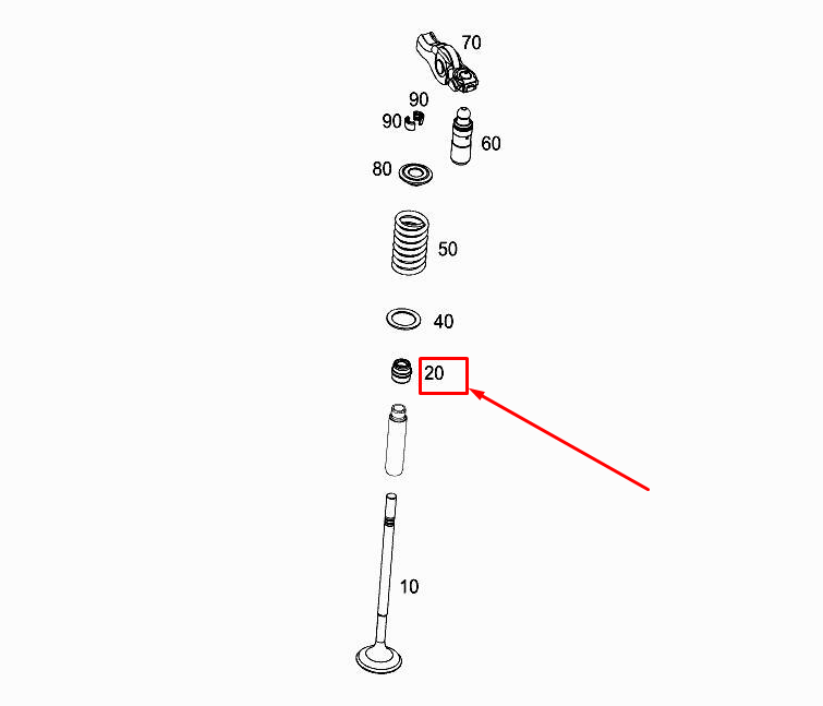 new mercedes-benz s w222 engine valve stem seal a6540532200 original