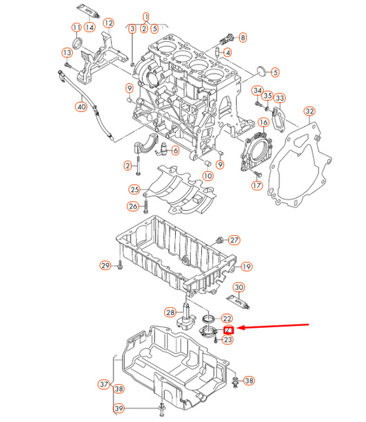 new audi a1 8x engine oil sump cover 03g103707 original