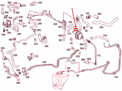 NEW MERCEEDES-BENZ S W221 AUXILIARY COOLANT PUMP A2218350064 ORIGINAL