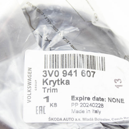 new skoda superb mk3 dipped headlight cover cap trim 3v0941607 original