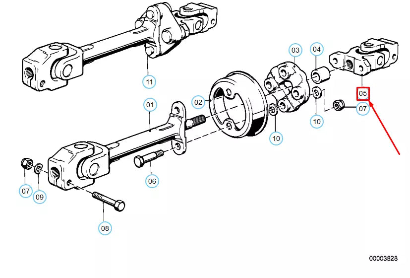 NEW BMW 3 E30 STEERING SWIVEL JOINT 32311154414 1154414 ORIGINAL