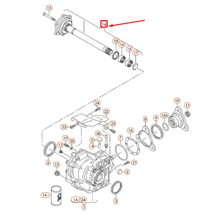 NEW AUDI A3 8P FRONT DRIVE FLANGED SHAFT 02M409351M ORIGINAL