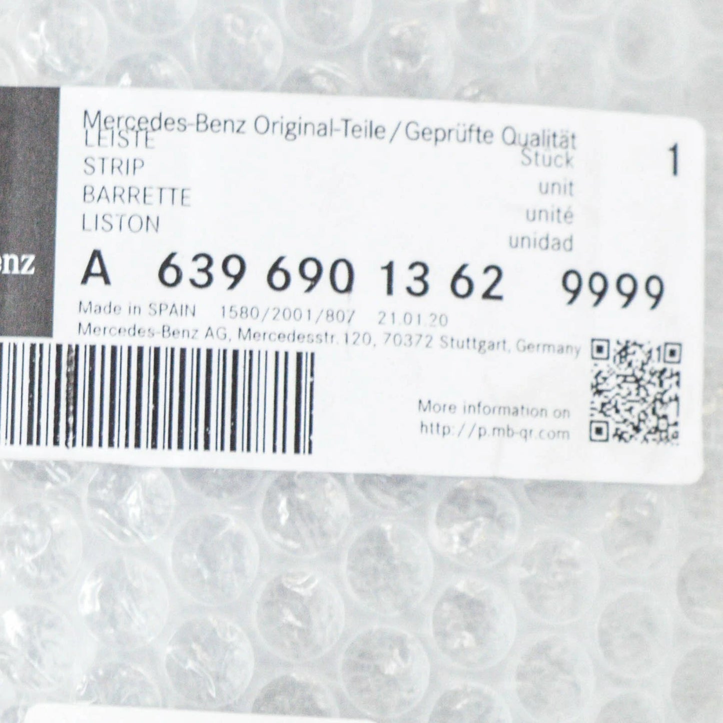 NEW MERCEDES-BENZ VITO W639 RIGHT SLIDING DOOR STRIP A63969013629999