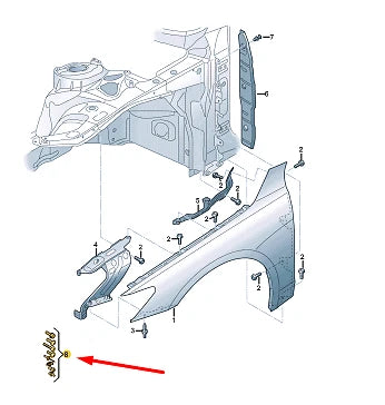 NEW AUDI A6 C8 FRONT WING MOUNT BOLTS SET 4K0098625 ORIGINAL