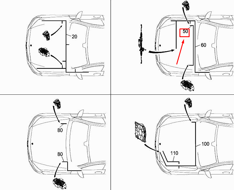 NEW MERCEDES-BENZ C W205 PNEUMATIC SUSPENSION WIRING HARNESS A2055408350