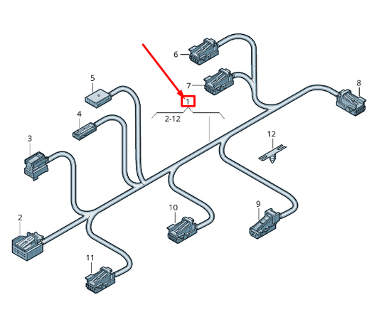 NEW AUDI E-TRON GEN REAR DOOR TRIM PANEL WIRING HARNESS 4KE971693AE ORIGINAL