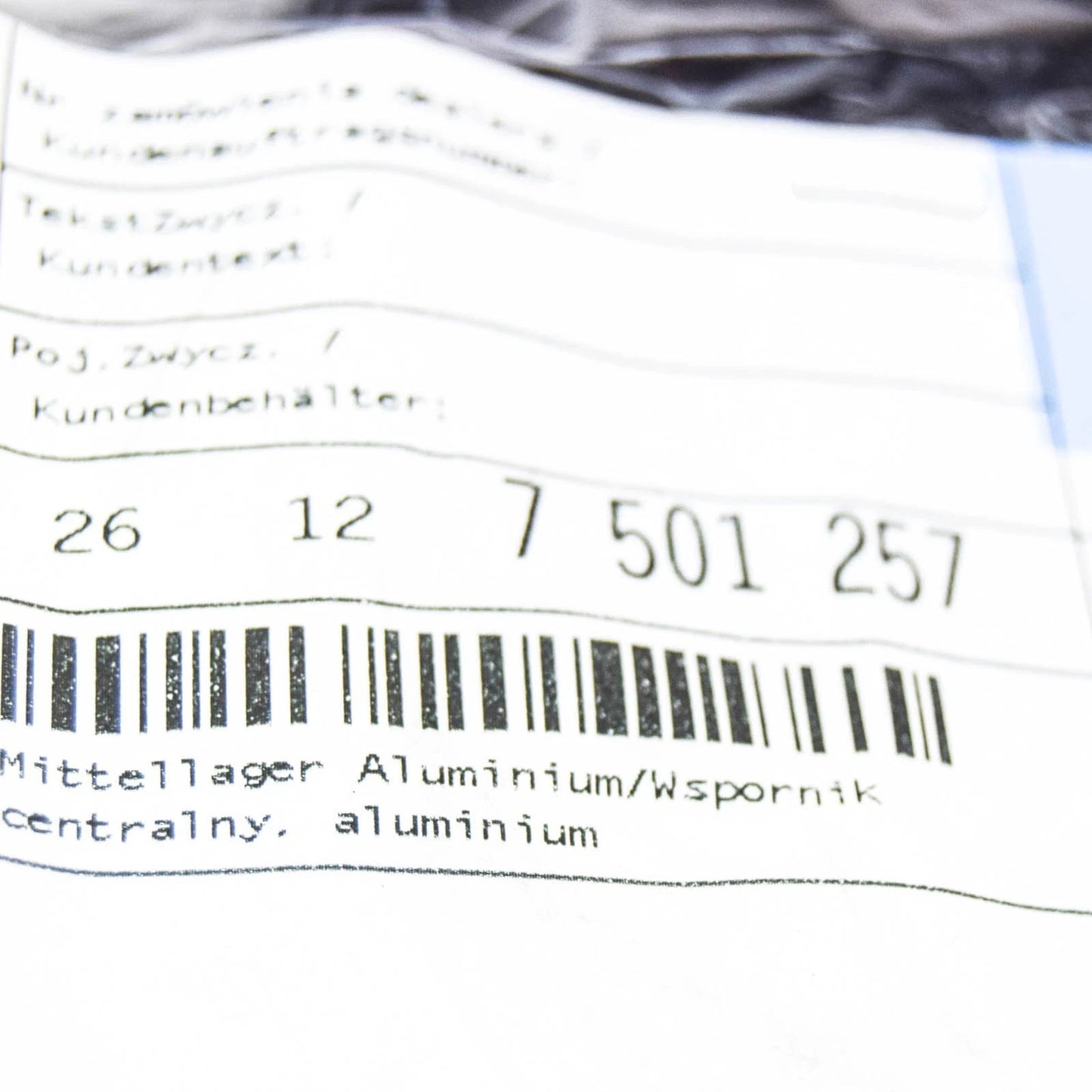 NEW BMW 3 E46 2.0I DRIVESHAFT CENTER SUPPORT WITH BEARING 26127501257 ORIGINAL