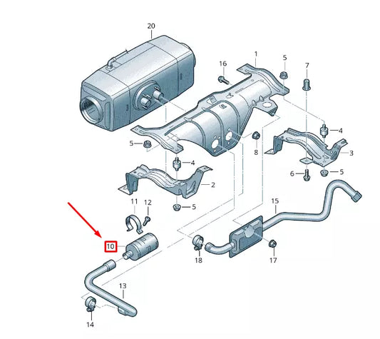 NEW VW TRANSPORTER VI T6 AUXILIARY HEATER BRACKET 7H0819617A