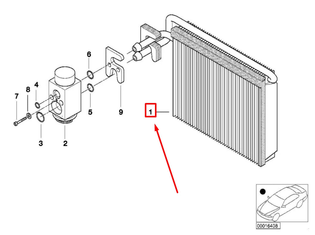 NEW BMW 3 E46 A/C RADIATOR 9135744 64119135744 ORIGINAL