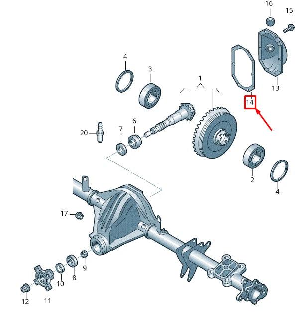 NEW VW CRAFTER 2F MK1 REAR DIFFERENTIAL AXLE COVER SEAL 2E0501291 ORIGINAL