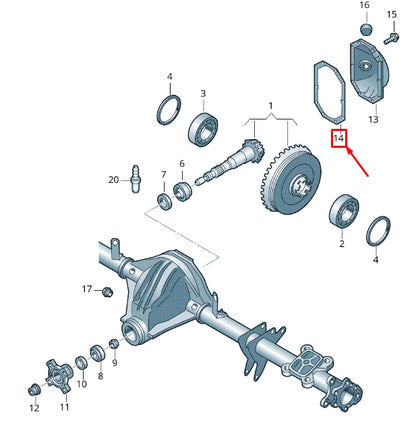 NEW VW CRAFTER 2F MK1 REAR DIFFERENTIAL AXLE COVER SEAL 2E0501291 ORIGINAL