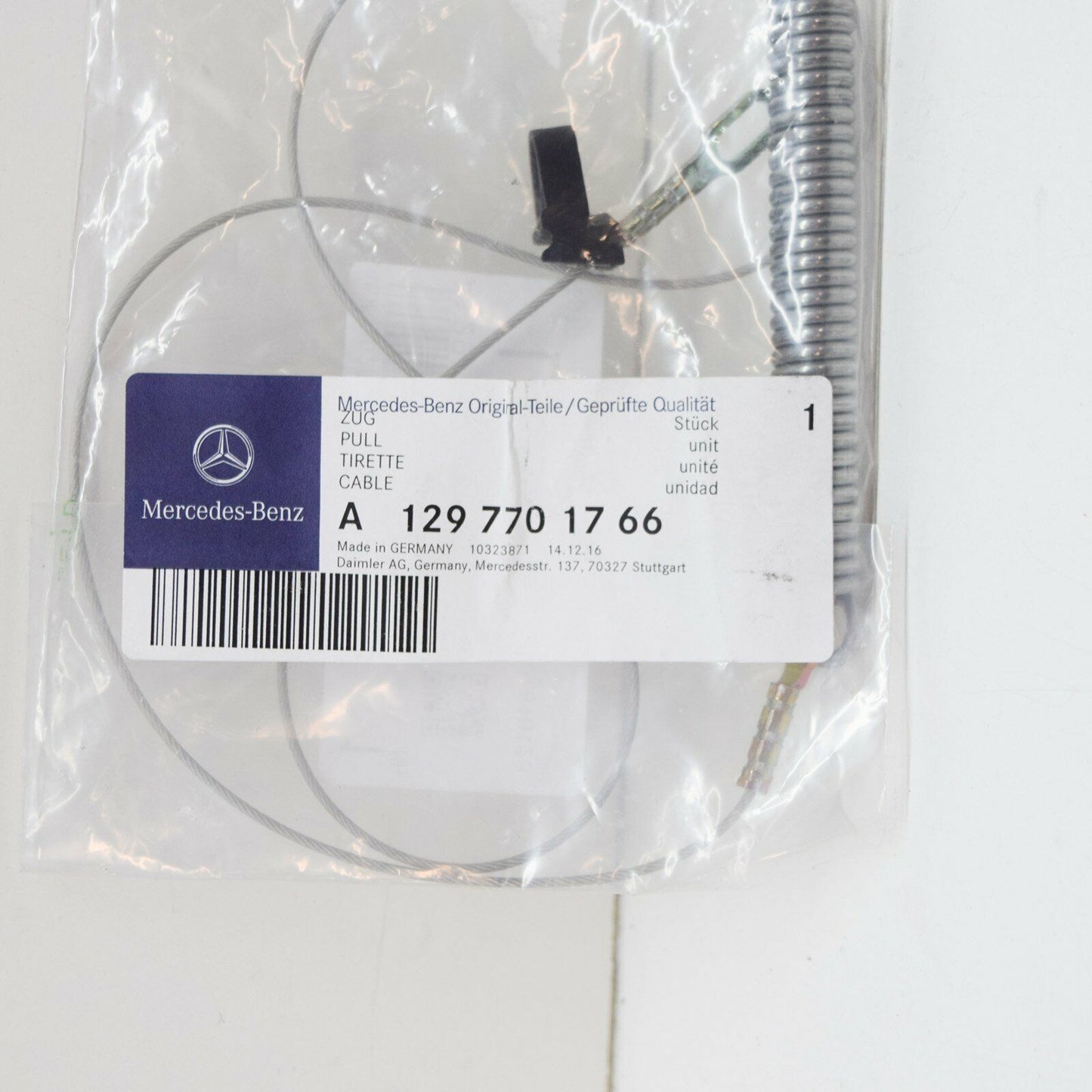 NEW MERCEDES-BENZ SL R129 FOLDING TOP LEFT PULL CABLE A1297701766 ORIGINAL
