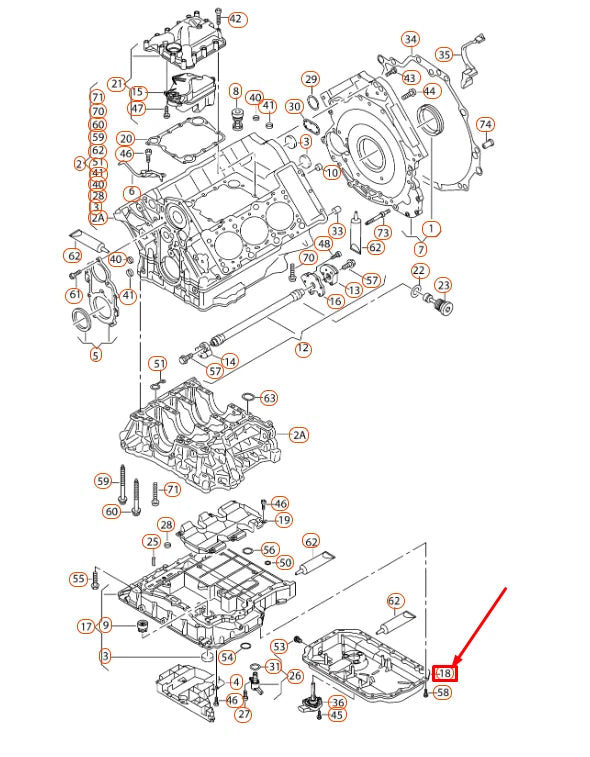 NEW AUDI A4 B8 OIL SUMP LOWER PART 06E103604K ORIGINAL