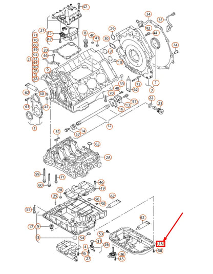 NEW AUDI A4 B8 OIL SUMP LOWER PART 06E103604K ORIGINAL