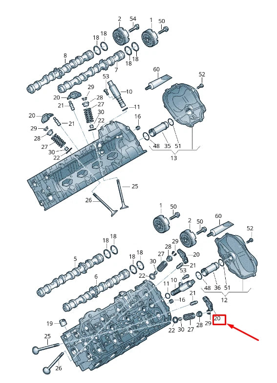 NEW AUDI RS7 SPORTBACK 4G ENGINE ROCKER ARM 079109409H