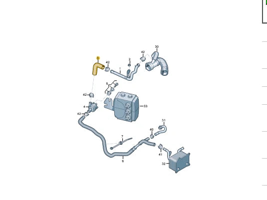 NEW AUDI RS5 CABRIO 8F ENGINE COOLING HOSE 8F0121049 ORIGINAL