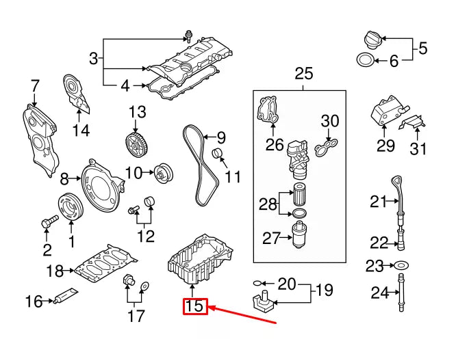 NEW AUDI A4 AVANT B7 ENGINE OIL SUMP 06B103601CG ORIGINAL