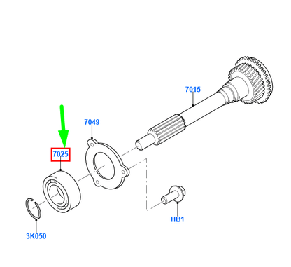 new ford ranger t6 manual input shaft bushing bearing 1714214 original