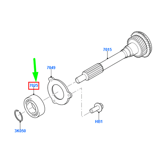 new ford ranger t6 manual input shaft bushing bearing 1714214 original
