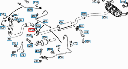 NEW MERCEDES BENZ A W176 EXHAUST PROFILE CLAMP A0009953433 ORIGINAL