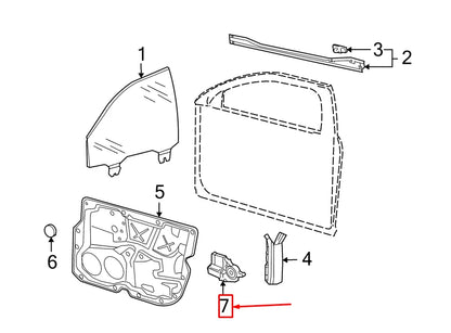NEW VW PHAETON 3D FRONT RIGHT WINDOW REGULATOR MOTOR 3D1959702J ORIGINAL