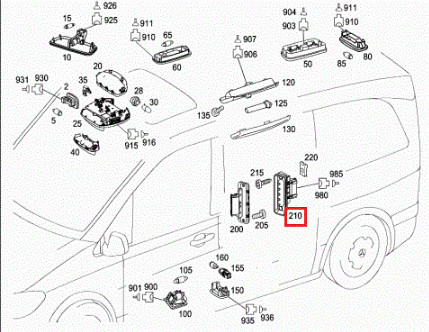 NEW MB VITO W639 SIDE LOADING DOOR CONTACT PINS A6398200554 ORIGINAL