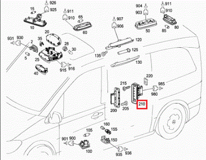 NEW MB VITO W639 SIDE LOADING DOOR CONTACT PINS A6398200554 ORIGINAL