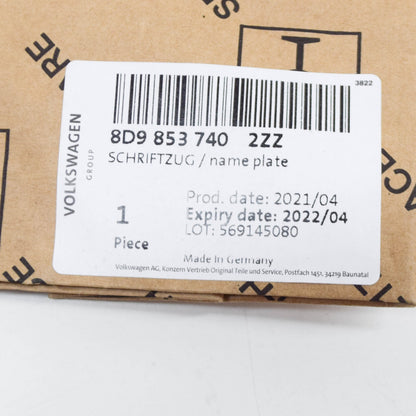 NEW AUDI A4 RS4 REAR TRUNK EMBLEM BADGE 8D9853740 2ZZ ORIGINAL