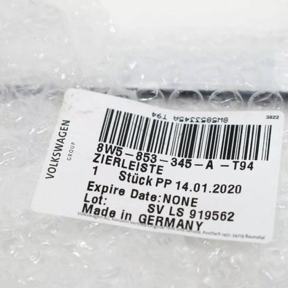 NEW AUDI A4 B9 QUARTER PANEL REVEAL MOLDING LEFT 8W5853345AT94 ORIGINAL