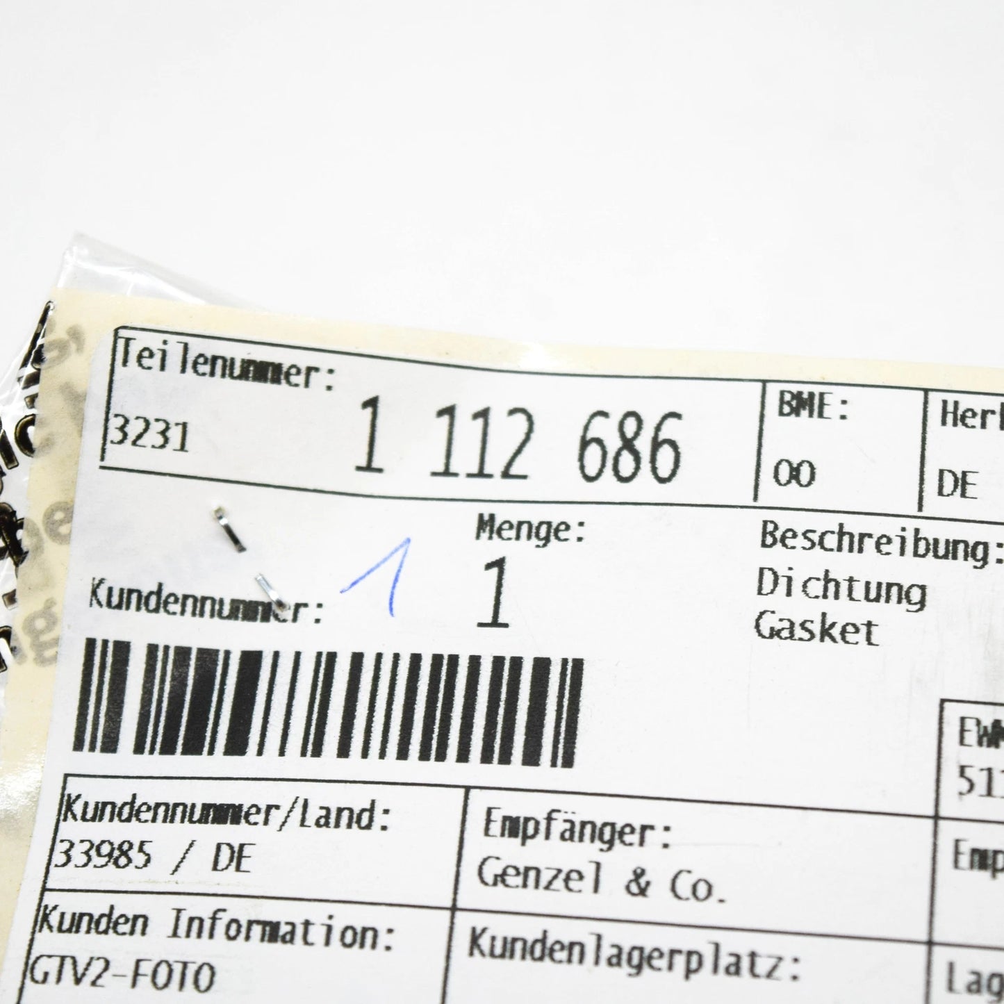 NEW BMW 3 E30 STEERING COLUMN GASKET 32311112686 1112686 ORIGINAL