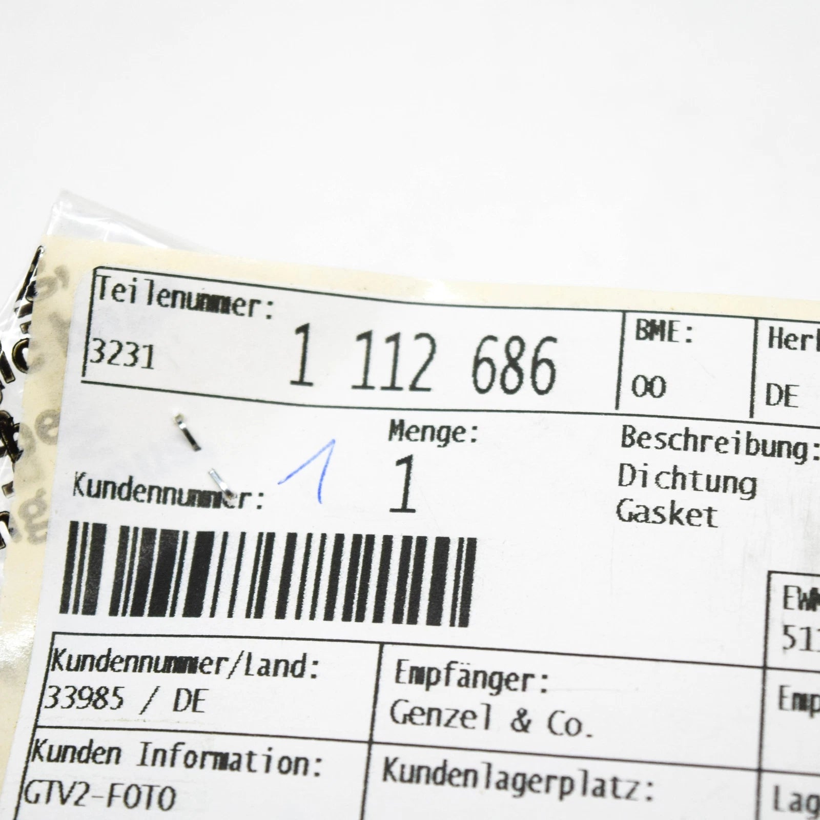 NEW BMW 3 E30 STEERING COLUMN GASKET 32311112686 1112686 ORIGINAL