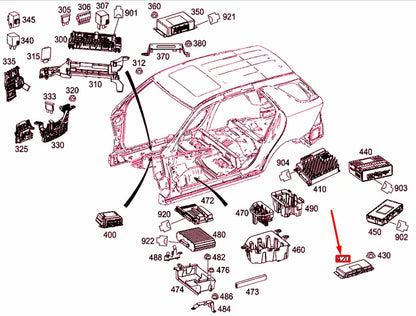 NEW MERCEDES-BENZ ML W166 FRONT LEFT SEAT BELOW CONTROL UNIT A1669004811