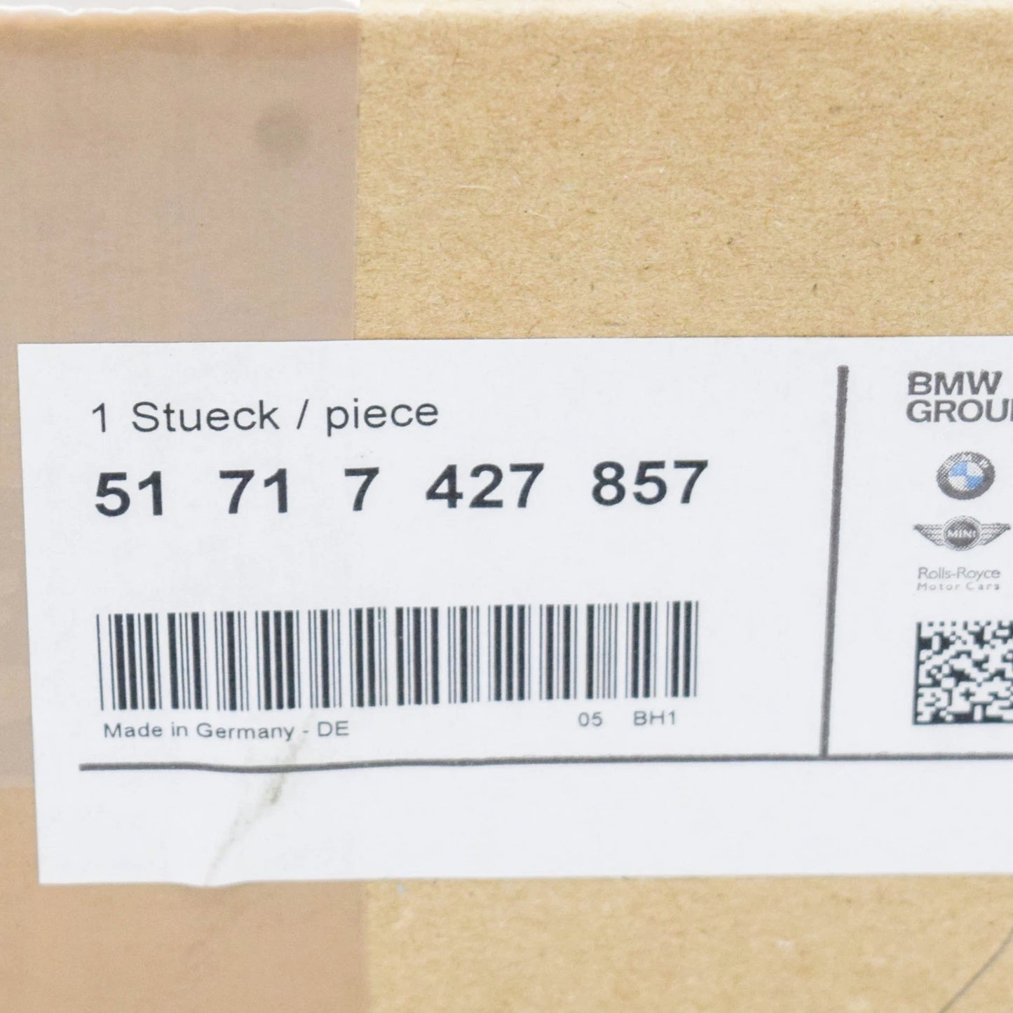 NEW BMW 3 G20, G28 LEFT WATER DRAIN CHANNEL 51717427857 7427857 ORIGINAL