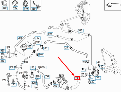 NEW MERCEDES-BENZ E W211 HVAC HEATER HOSE A2118320094 ORIGINAL