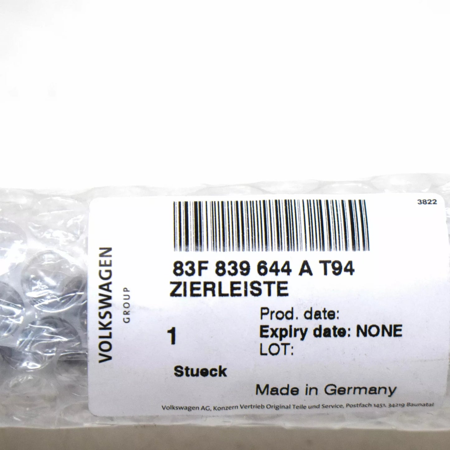 NEW AUDI Q3 F3 REAR RIGHT DOOR WINDOW STRIP MOLDING 83F839644AT94