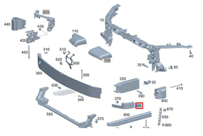 NEW MERCEDES-BENZ GLA H247 FRONT END RIGHT CROSSMEMBER A2476254200 ORIGINAL