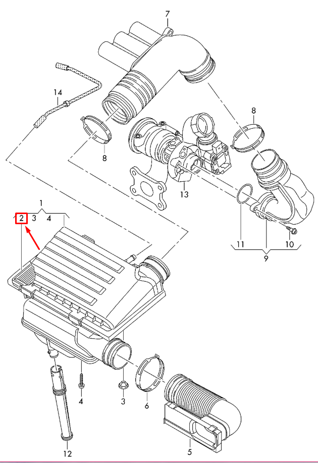 new audi q3 8u engine air filter 04e129620 original