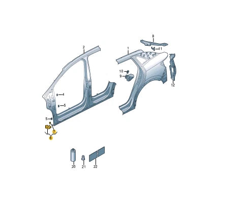 NEW VOLKSWAGEN ID.4 E21 FRONT LEFT FENDER WING HOLDER 11A810333 ORIGINAL