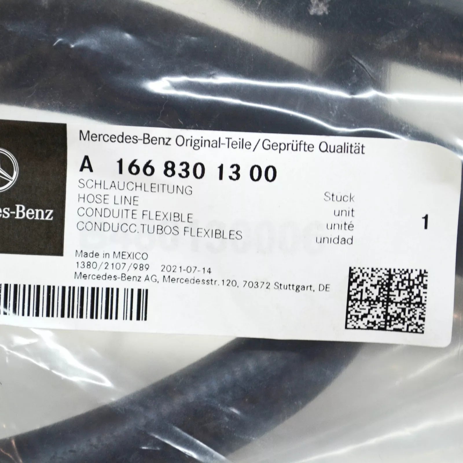 NEW MERCEDES-BENZ GLE W166 EXPANSION RESERVOIR CIRCUIT PIPE A1668301300 ORIGINAL