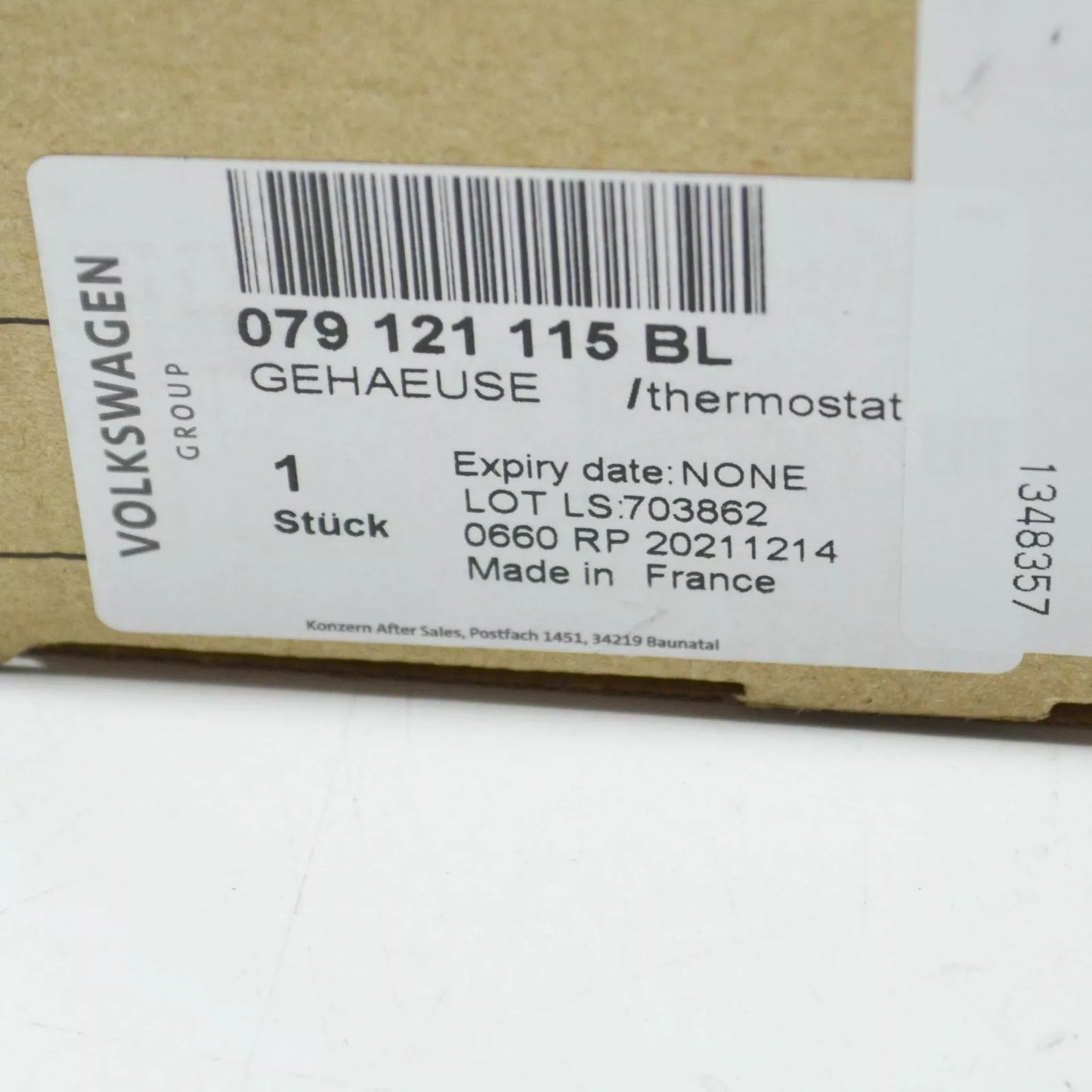 NEW AUDI A6 AVANT C7 ENGINE COOLING THERMOSTAT 079121115BL ORIGINAL