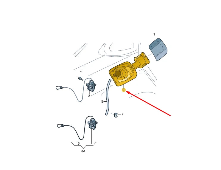 NEW AUDI A3 S3 8V FUEL TANK FILLER HOUSING INSERT 8V4809906K