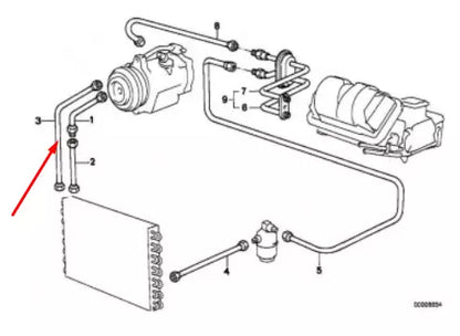 NEW BMW 3 E30 A/C AIR CONDITIONING HOSE 64538391052 8391052 2.5 PETROL ORIGINAL