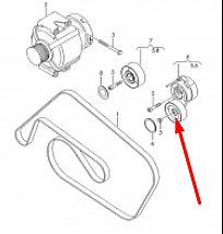 new audi a6 c6 belt tensioner 06e903133q 3.0 petrol original